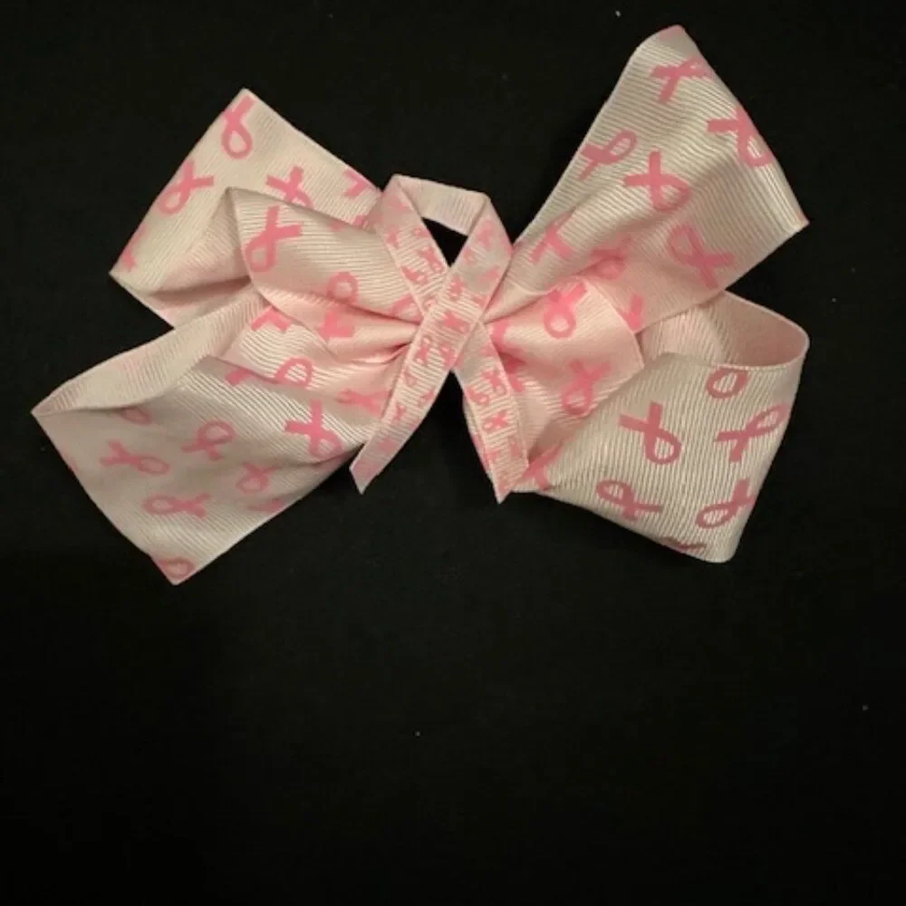 **** Pink Breast cancer Ribbon W/ center Ribbon 6